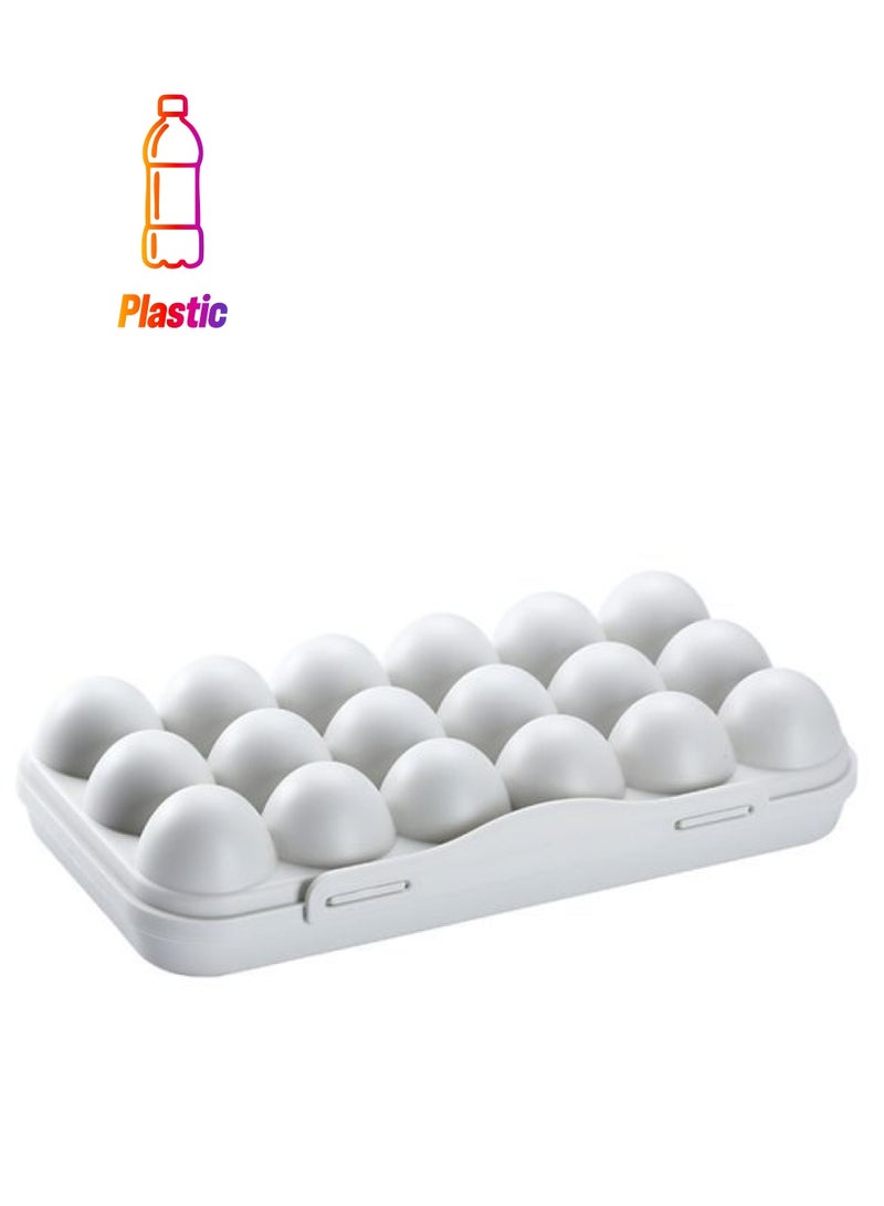 Egg Container With Lid White 11.8x5.9x2.6inch - Image 1