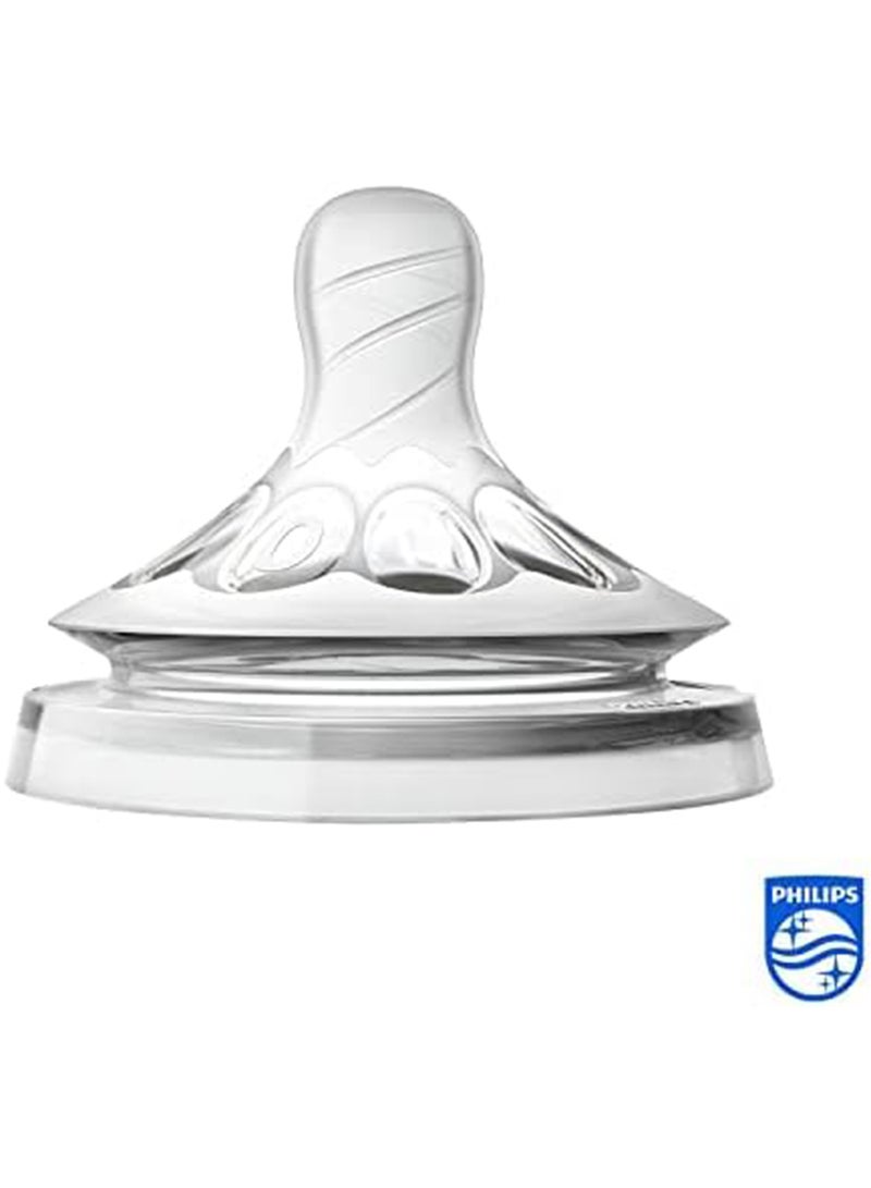 طقم حلمات زجاجات رضاعة طبيعية للأطفال من عمر شهر فأكثر من قطعتين طراز SCF 042/27