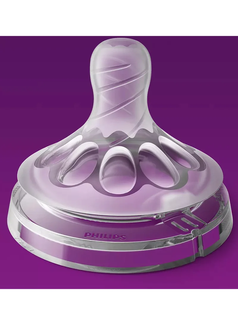 Philips Avent Pack Of 2 Natural 2.0 Baby Feeding Teats 3M+ - Clear