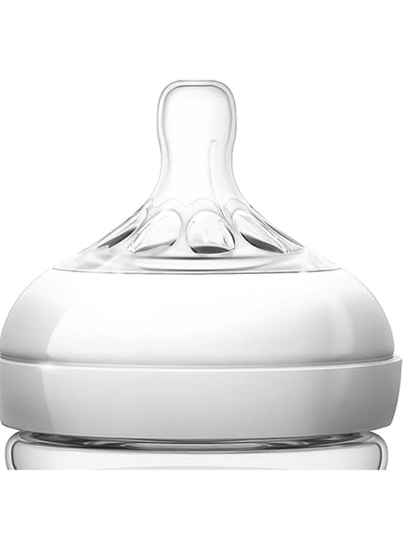Philips Avent Baby Natural Slow Flow Feeding Bottle With Airflex Vent Technology, 0 Months +, 60 ML