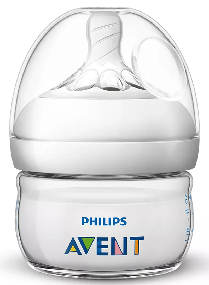 Philips Avent Baby Natural Slow Flow Feeding Bottle With Airflex Vent Technology, 0 Months +, 60 ML