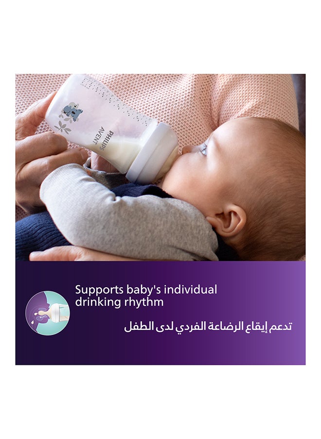 PHILIPS AVENT Natural Response Baby Feeding Bottle 260Ml| Koala Design  | No.1 Brand Recommended By Moms Worldwide |Natural Response Technology Mimics Breastfeeding | Uniquely Designed Nipple Releases Milk Only When Baby Drinks  - Image 3