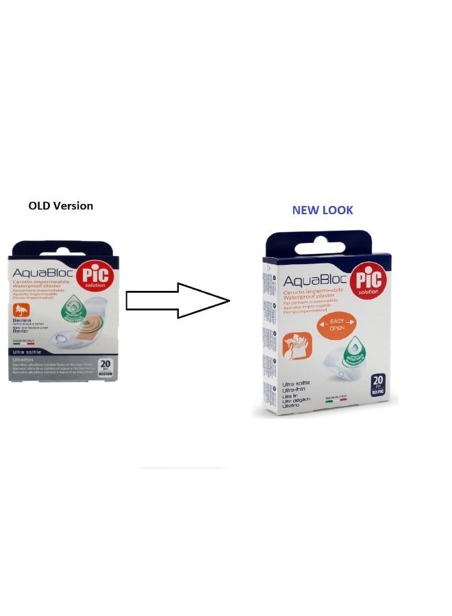 PIC 20-Piece Aquabloc Waterproof Plasters - Image 1