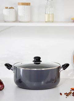 DELCASA Aluminum Casserole With Lid Black 24cm  - Image 2