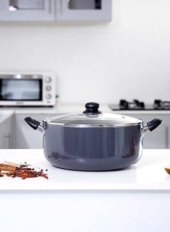 DELCASA Aluminum Casserole With Lid Black 24cm  - Image 3