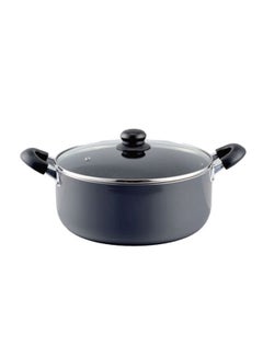 DELCASA Aluminum Casserole With Lid Black 24cm  - Image 1