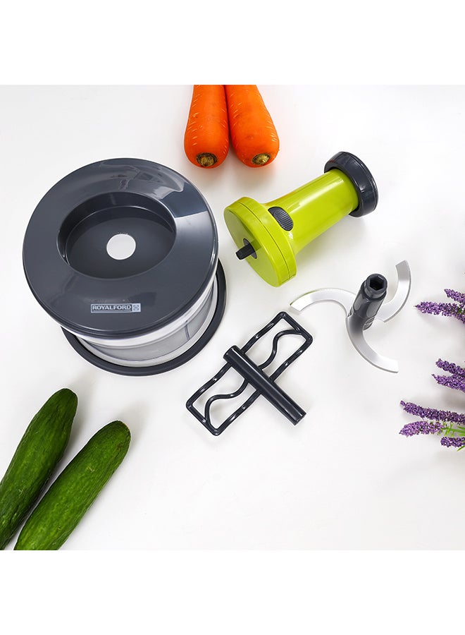 Royalford - Express Push Chopper Multi-Purpose 1200Ml Multicolor 15X15X29Cm Dishwasher Safe 15.7X 15.7X19cm - Image 1