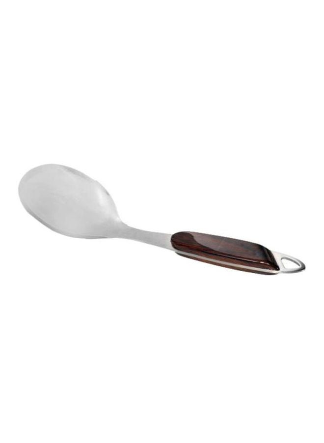 Royalford Stainless Steel Rice Spoon Wooden Finish 26.3x7.7cm 