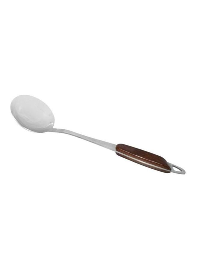 Royalford Stainless Steel Soup Ladle Dishwasher Safe Marks & Stains Resistant Silver 33x9.3cm 