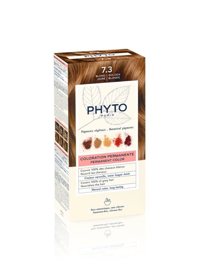 Phyto Botanical Pigment Permanent Hair Colour 7.3 Blond Dore Golden Blonde Golden Blonde 110ml - Image 1