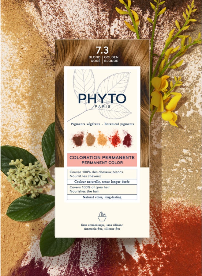Phyto Botanical Pigment Permanent Hair Colour 7.3 Blond Dore Golden Blonde Golden Blonde 110ml - Image 3