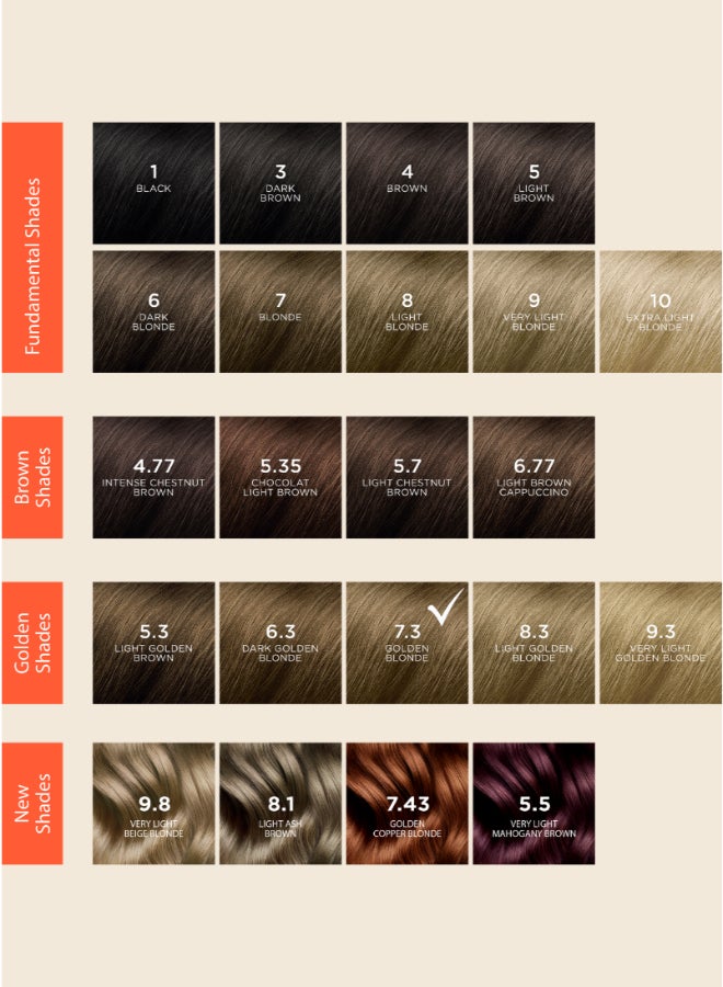 Phyto Botanical Pigment Permanent Hair Colour 7.3 Blond Dore Golden Blonde Golden Blonde 110ml - Image 5