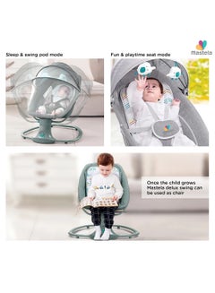 3-In-1 Multi-Functional  Baby Bassinet Swings With Remote Control And 5 Adjustable Speeds, Upto 36 Months, Grey - pnsku/N35997017A/45/_/1724247252/3ee885e8-1805-4362-bc5b-b918295ea834