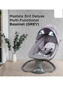 3-In-1 Multi-Functional  Baby Bassinet Swings With Remote Control And 5 Adjustable Speeds, Upto 36 Months, Grey - pnsku/N35997017A/45/_/1724247256/343c9e13-7118-4860-8301-5cadaf9538aa