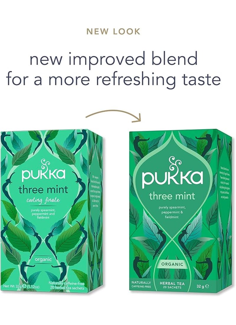 بوكا عبوة شاي عضوي ثري مينت تحتوي على 20 كيس 32جرام - Image 2