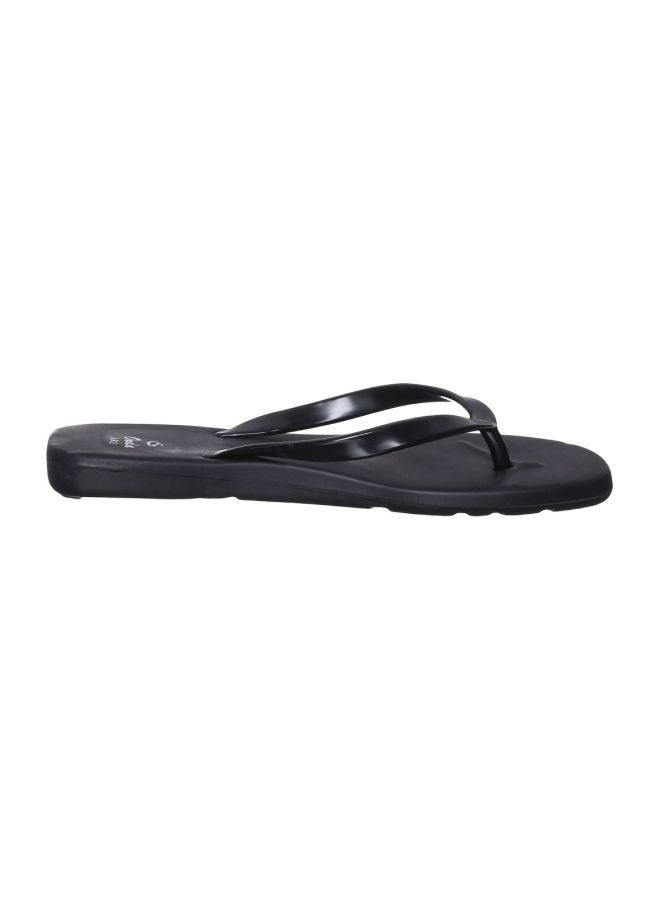 Onda Silvana Thin-Strap Slip On Flip Flops Black  - Image 1