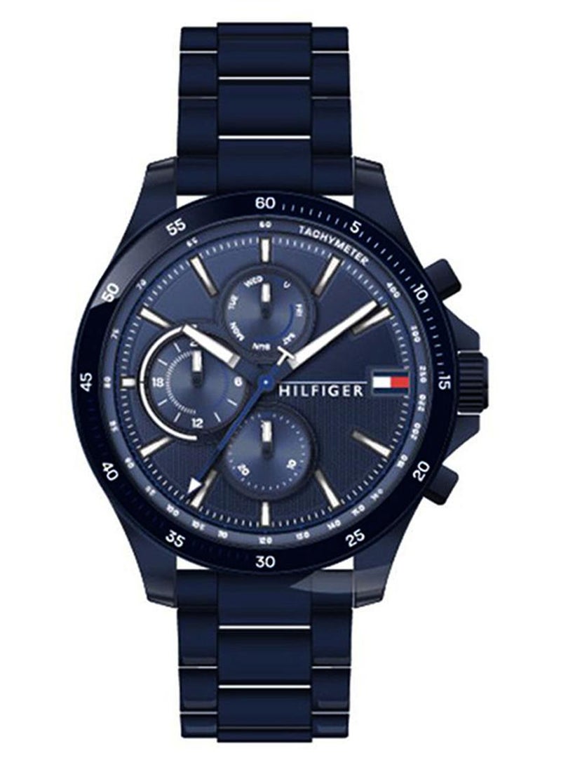 تومي هيلفيغر ساعة يد بنك بعقارب ومقاومة للماء طراز 1791720 للرجال - Image 1