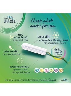 Lil-Lets Smartfit Super Plus Non Applicator 16 Tampons White  - Image 5