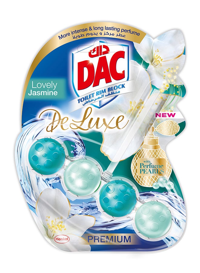 Dac - Deluxe Toilet Rim Block Scent Jasmine Green/Light Green 50grams - Image 1