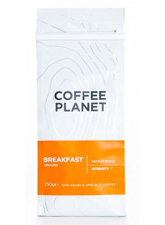 Coffee Planet - Breakfast Ground Coffee 250grams - Image 1