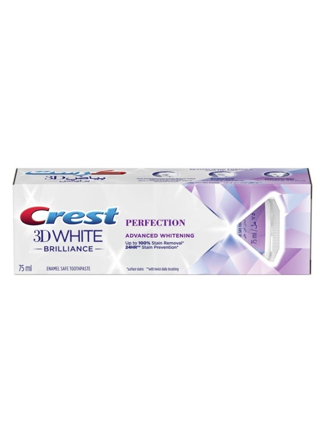 Crest 3D White Brilliance ToothPaste Advanced Whitening, 75ml - Image 1