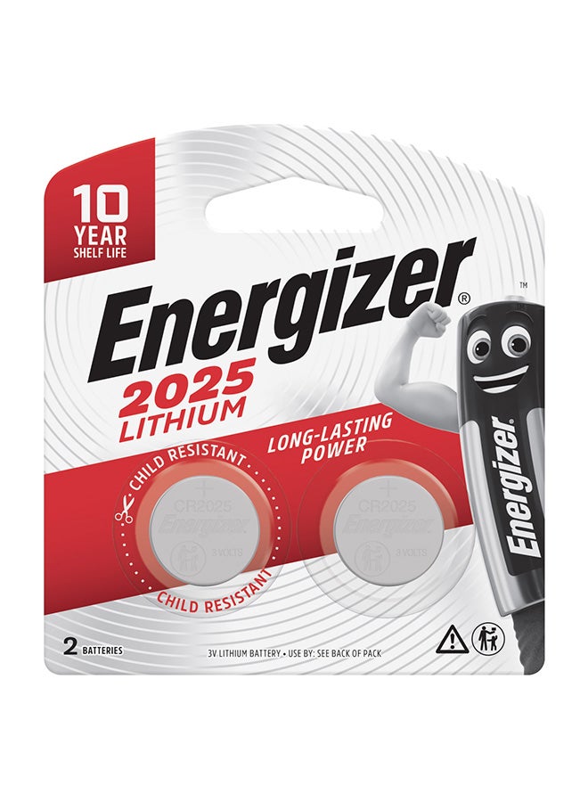 Energizer - Energizer 2025 Lithium Coin batteries Pack of 2 Silver - Image 1