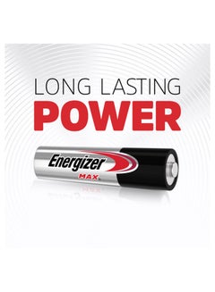 Energizer 12 Pack Energizer Max Alkaline AA Batteries Max Blister Card Silver/Black/Red  - Image 5