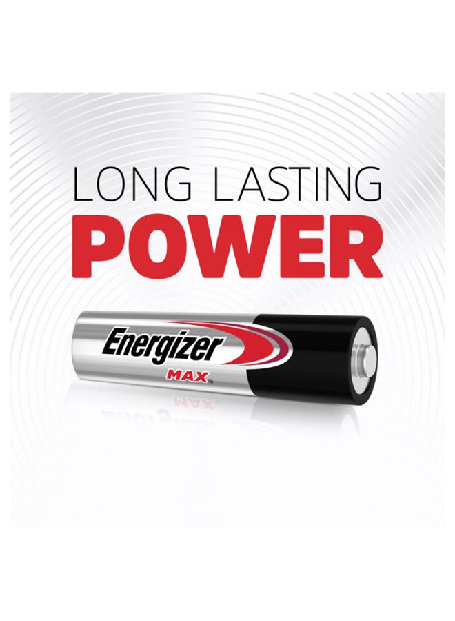 Energizer - 12 Pack Energizer Max Alkaline AA Batteries Max Blister Card Silver/Black/Red - Image 1