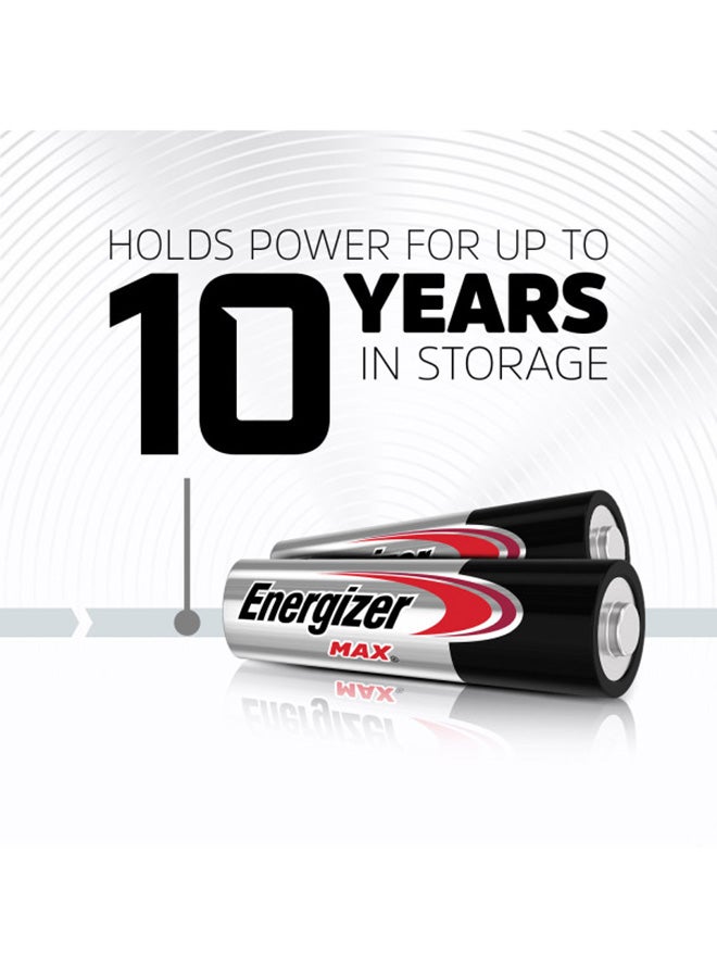 Energizer - 12 Pack Energizer Max Alkaline AA Batteries Max Blister Card Silver/Black/Red - Image 1