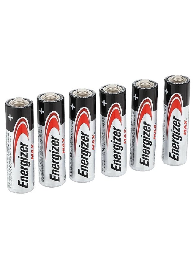 Energizer - 12 Pack Energizer Max Alkaline AA Batteries Max Blister Card Silver/Black/Red - Image 1