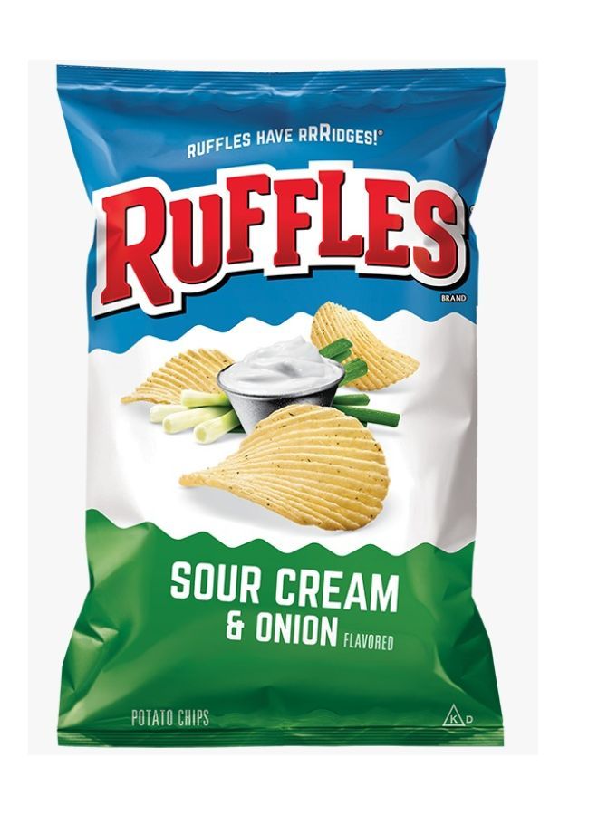 Ruffles Imported Sour Cream And Onion Potato Chips 184.2grams