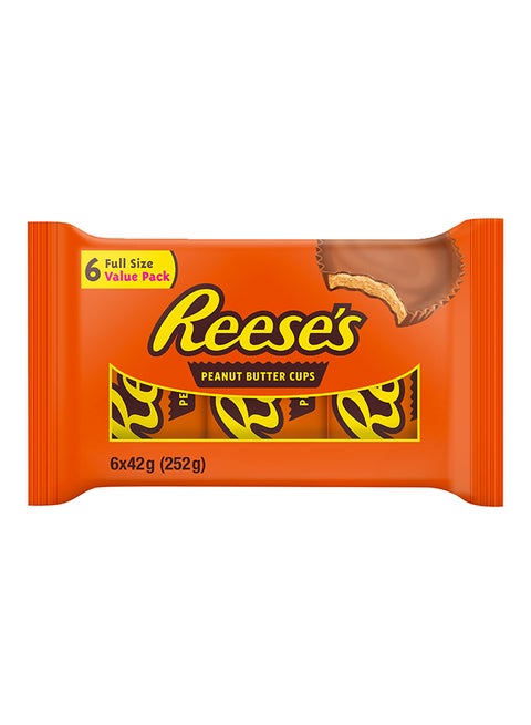 Chocolate Peanut Butter Cups 6 Pieces 42grams