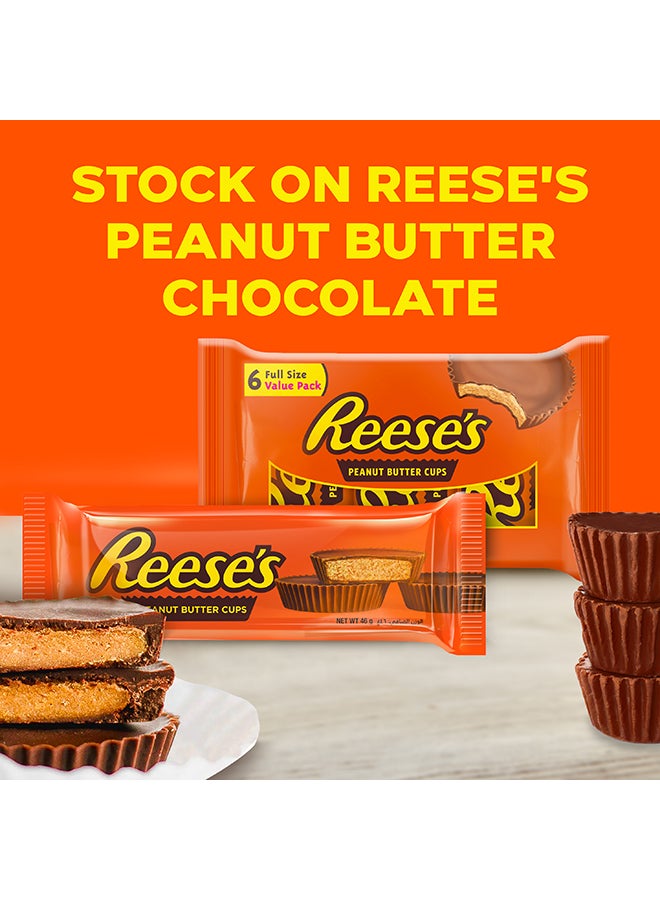 Reese's - Chocolate Peanut Butter Cups 6 Pieces 42grams - Image 1
