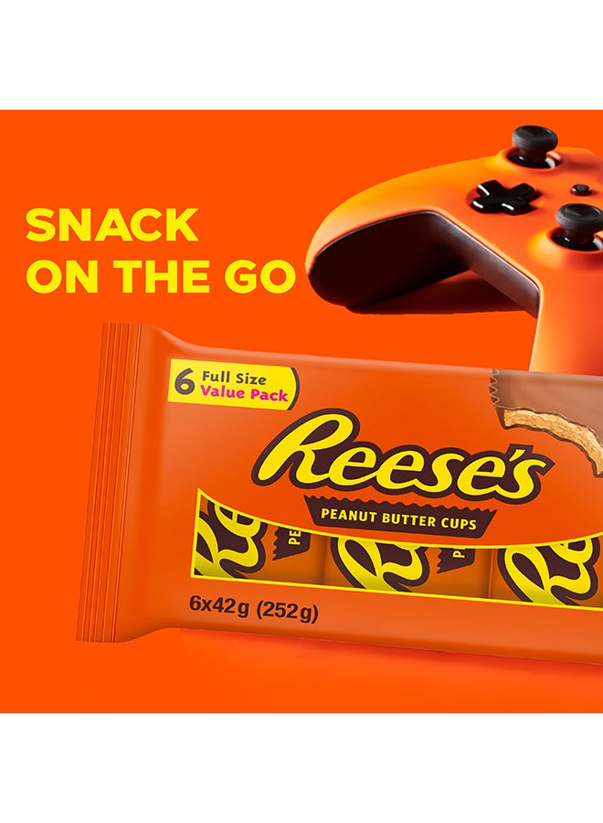 Reese's - Chocolate Peanut Butter Cups 6 Pieces 42grams - Image 1