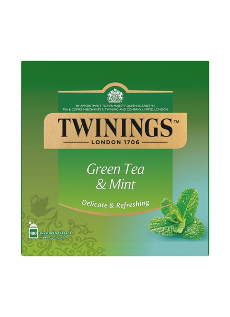 Twinings Green Tea With Mint 100 Bags Mint 1.5grams - Image 1