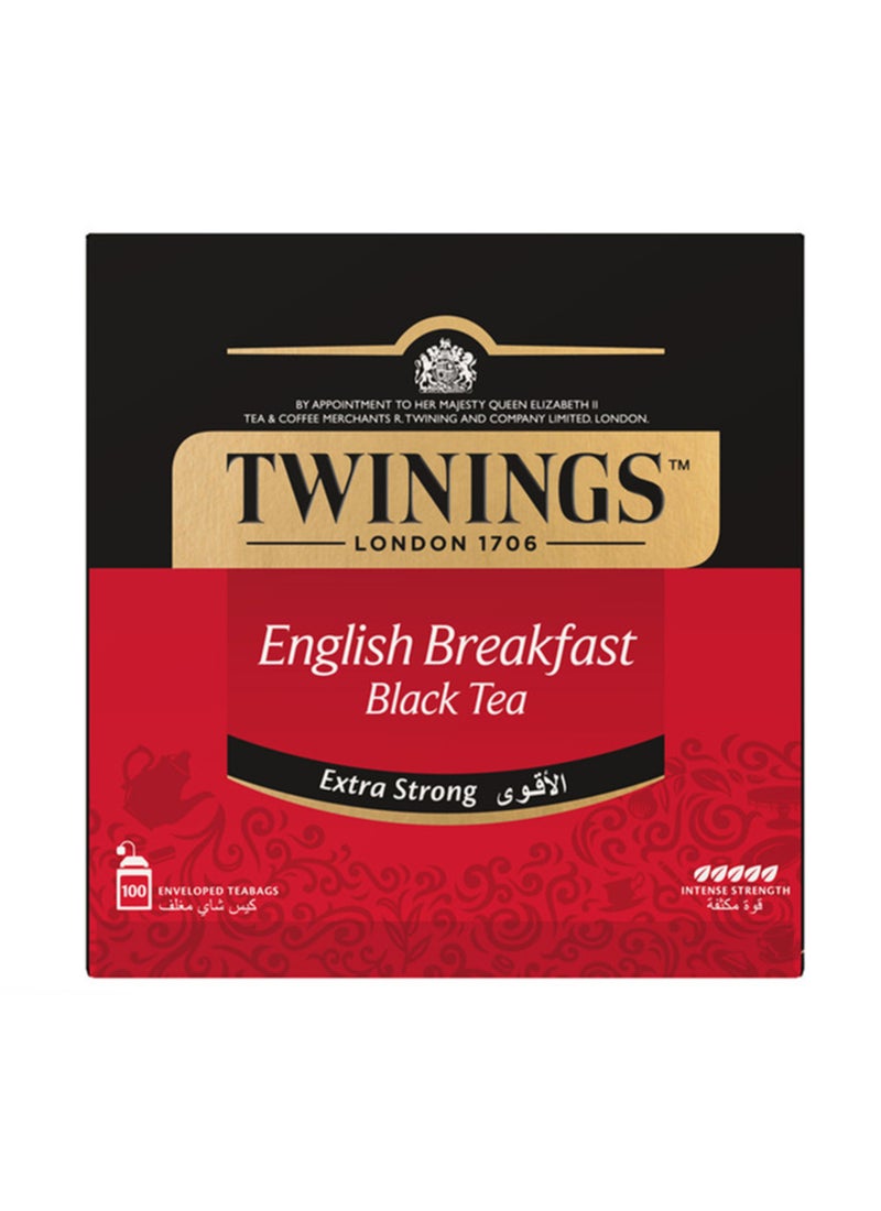 Twinings English Breakfast Extra Strong Tea 100 Bags 2.3grams - Image 1