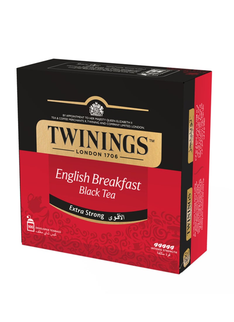Twinings English Breakfast Extra Strong Tea 100 Bags 2.3grams - Image 3