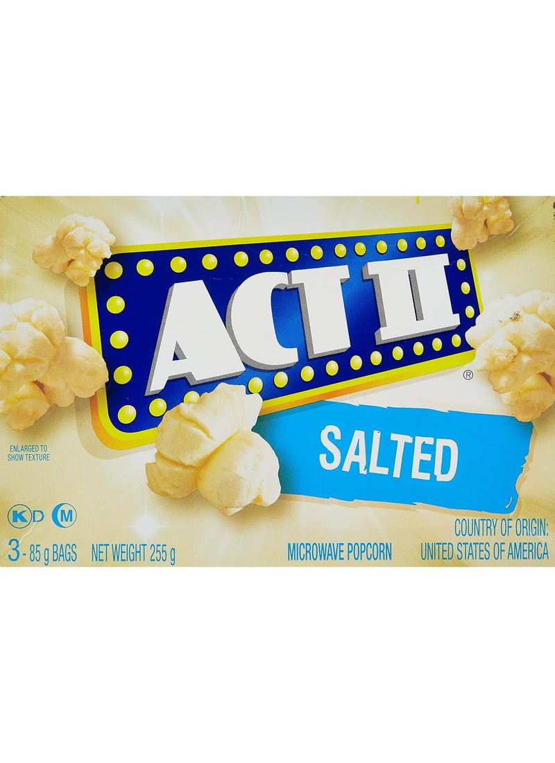 Act II Microwave Salted Popcorn 85grams Pack of 3 - Image 2