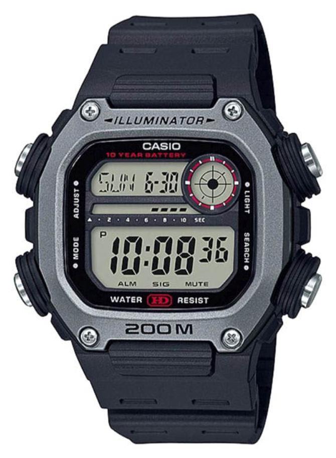 CASIO Men's Youth Water Resistant Digital Watch DW-291H-1AV - 50 mm - Black - Image 1