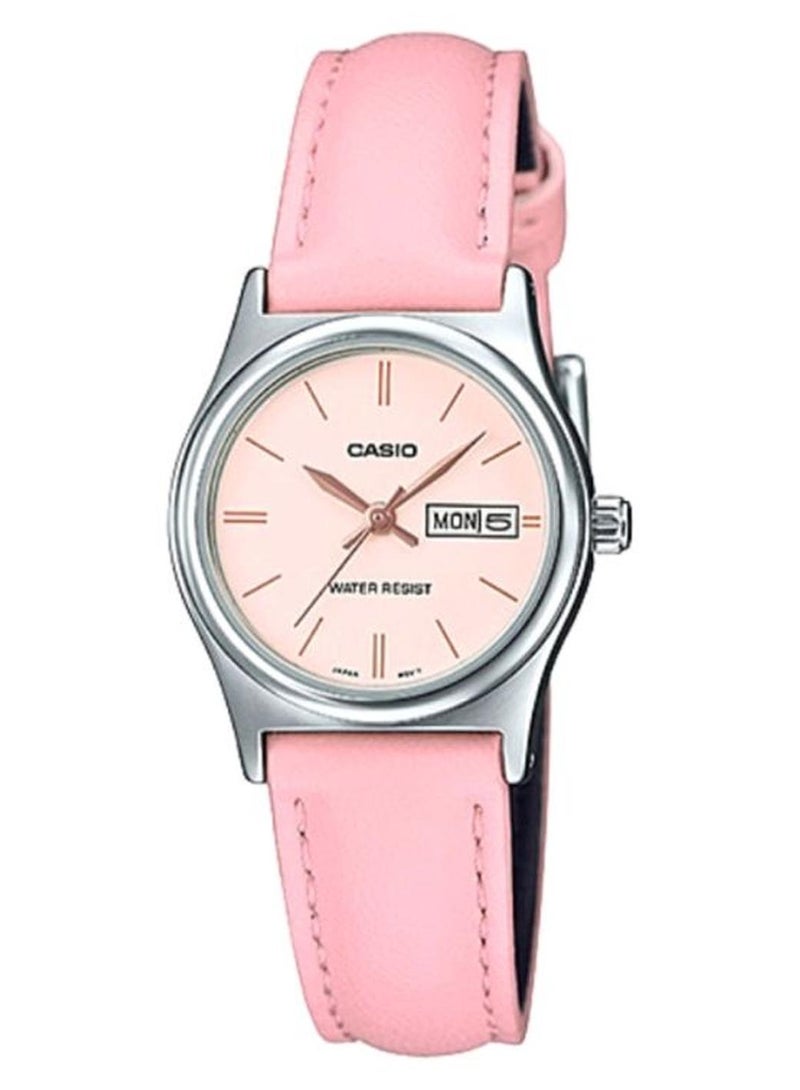 CASIO Women's Dress Timepiece Water Resistant Analog Watch LTP-V006L-4B - 30 mm - Pink - Image 1