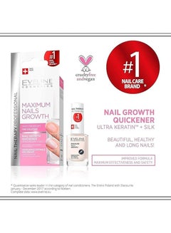 Eveline Eveline Cosmetics Maximum Nails Growth Quickener, Strengthening Nail Growth Accelerator, 12Ml Clear 12ml  - Image 2