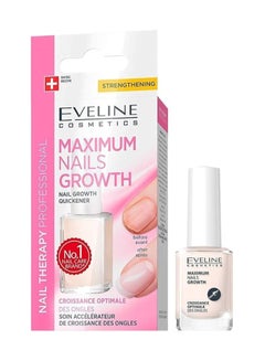 Eveline Eveline Cosmetics Maximum Nails Growth Quickener, Strengthening Nail Growth Accelerator, 12Ml Clear 12ml  - Image 1