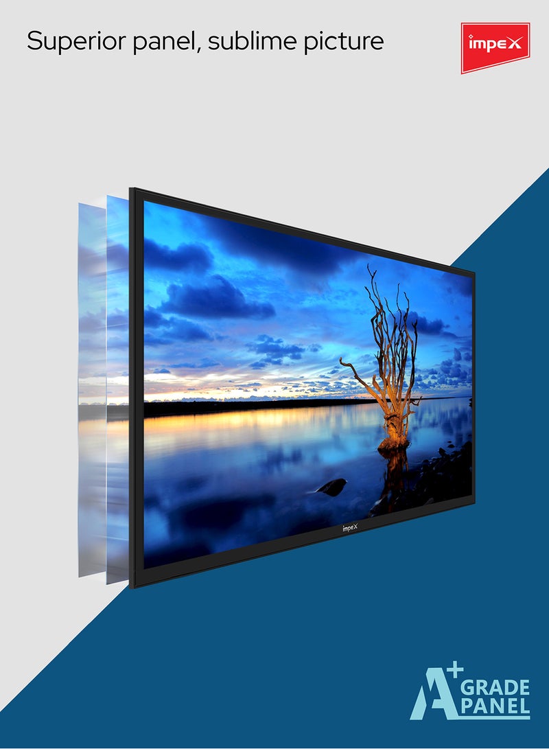 Impex - 24 Inch HD Ready LED TV - A+ Grade Panel, Zero Bright Dot, Super Slim, Energy Saving, HDMI\USB Input GLORIA 24 Black - Image 1