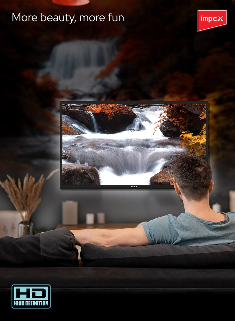 Impex - 24 Inch HD Ready LED TV - A+ Grade Panel, Zero Bright Dot, Super Slim, Energy Saving, HDMI\USB Input GLORIA 24 Black - Image 1