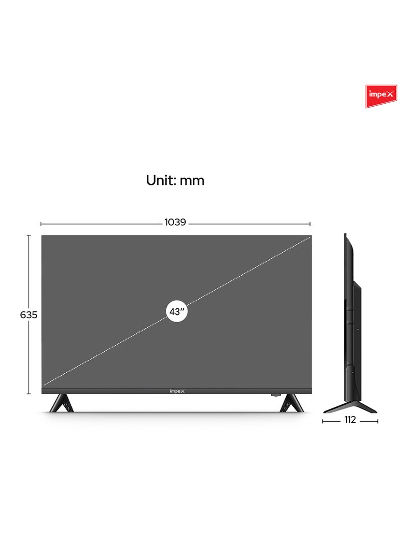 إمبكس - تلفزيون غلوريا 43 بوصة ذكي عالي الدقة ال اي دي، أندرويد، GLORIA 43 SMART Black Gloria 43 Smart أسود - Image 1