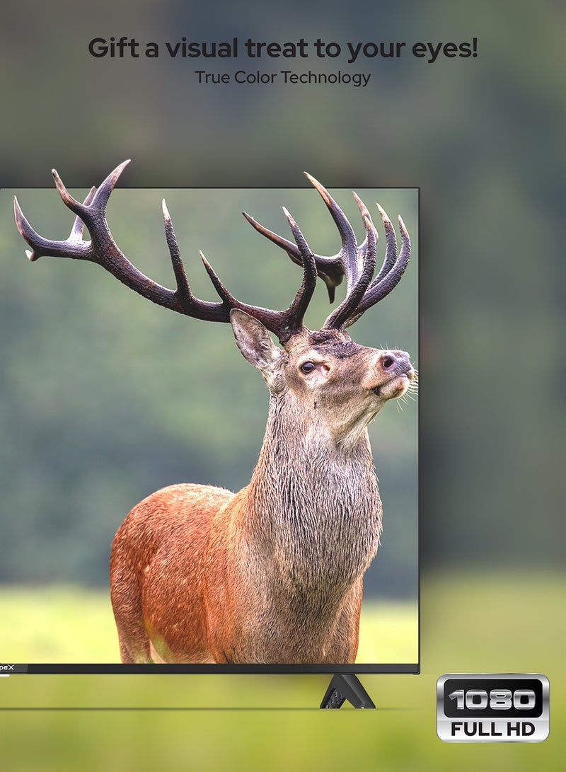 Impex 43-Inch Full HD Smart LED TV - Android, Quad Core, Frameless, A+ Panel, Wi-Fi, 2 HDMI, 2 USB, RJ45, 1920x1080 Resolution, 178° View, Slim Design, 2 Year Warranty - Gloria 43 Smart Black - Image 4