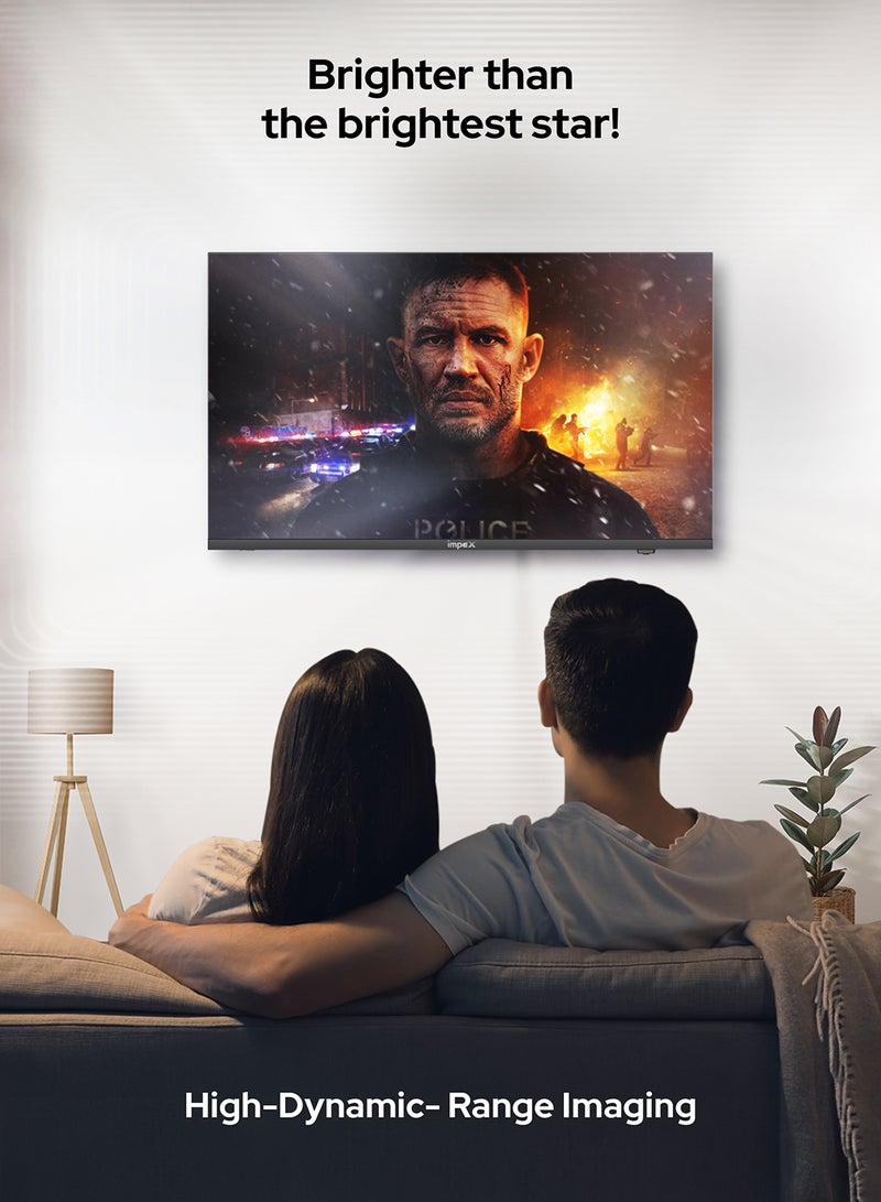 Impex 43-Inch Full HD Smart LED TV - Android, Quad Core, Frameless, A+ Panel, Wi-Fi, 2 HDMI, 2 USB, RJ45, 1920x1080 Resolution, 178° View, Slim Design, 2 Year Warranty - Gloria 43 Smart Black - Image 5