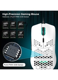 Ajazz AJ390 Gaming Wired Ultra-Lightweight Honeycomb Design 16000DPI Programmable Mice 7 Buttons Computer Mouse for Laptop  - Image 5