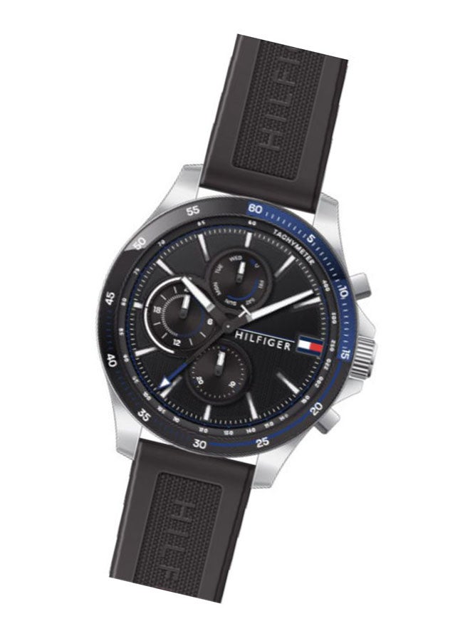 TOMMY HILFIGER Men's Silicone Quartz Chronograph Wrist Watch With Calendar Display 1791724 - Image 5