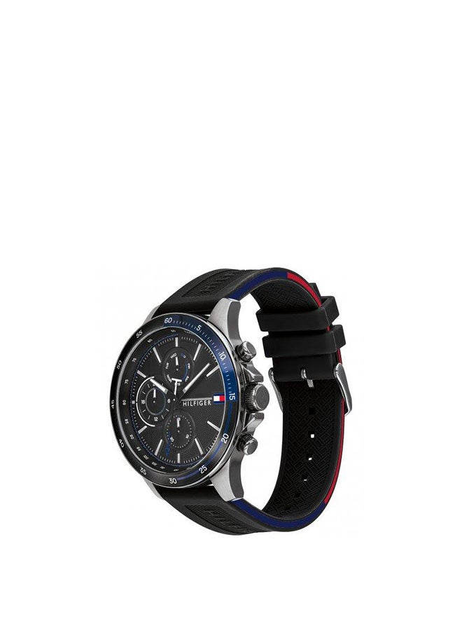 TOMMY HILFIGER Men's Silicone Quartz Chronograph Wrist Watch With Calendar Display 1791724 - Image 2